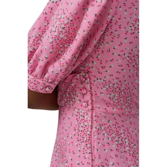 KATE SPADE 0 New Meadow Faux Wrap Dress in Pink Floral NWOT - Picture 2 of 13